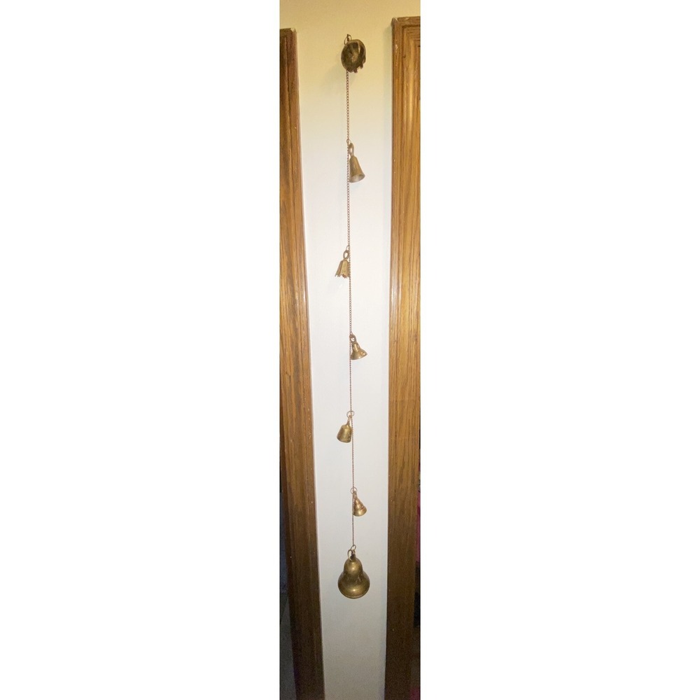 Vintage Copper Or Brass 41" Long Wind Chime Marking "India W1548" Estate‎ Sale